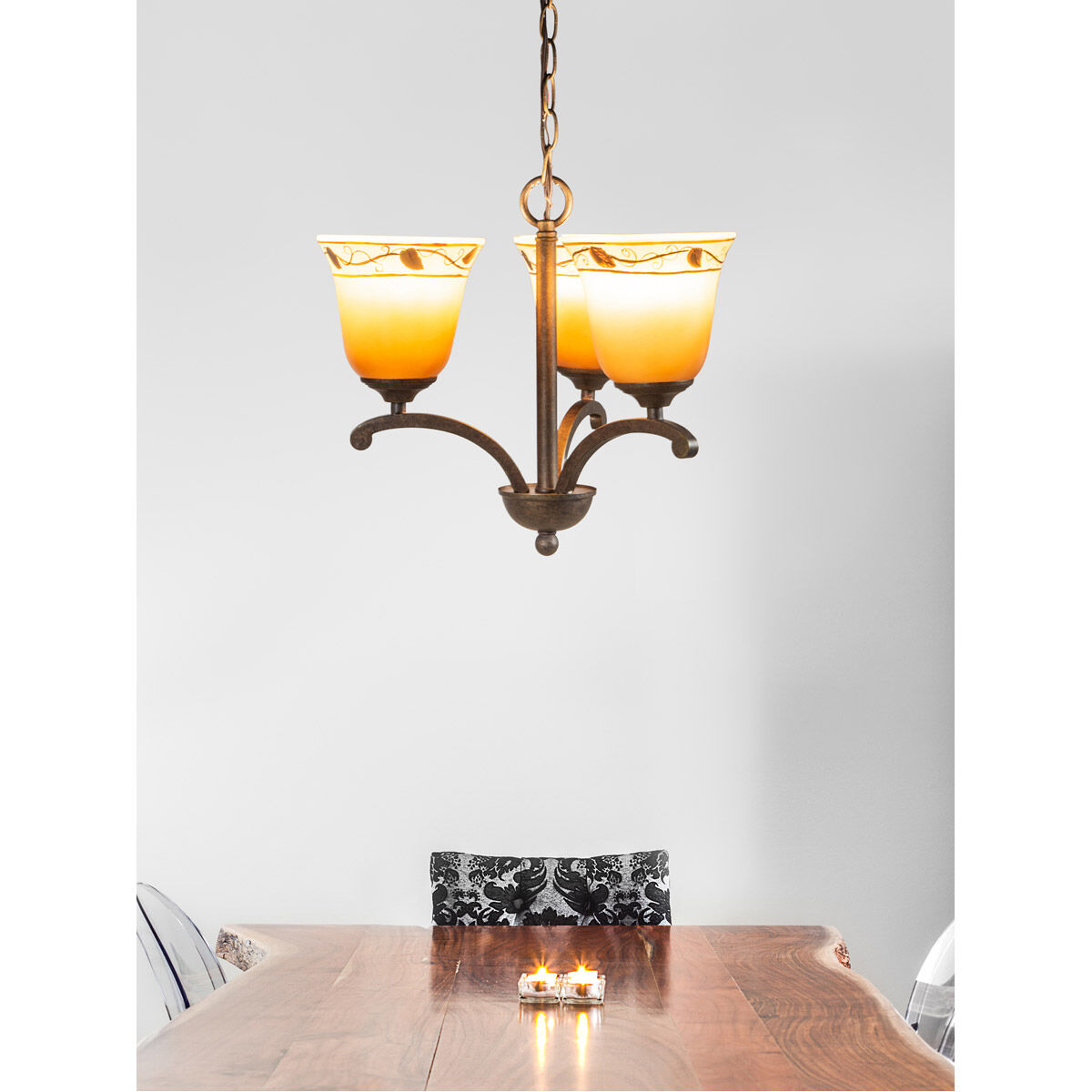 Springdale 3 Light 16 inch Antique Golden Bronze Chandelier Ceiling Light