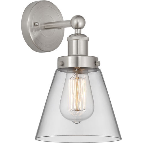 Cone 1 Light 6.5 inch Brushed Satin Nickel Sconce Wall Light