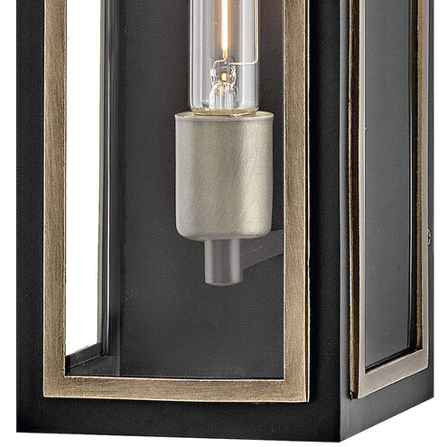 Shaw 1 Light 15 inch Black with Burnished Bronze Outdoor Wall Mount