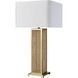 Webb 36 inch 150 watt Natural and Brass Table Lamp Portable Light