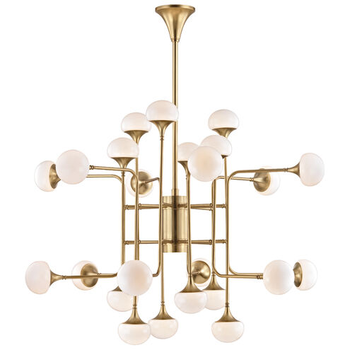 Fleming LED 45.75 inch Aged Brass Chandelier Ceiling Light