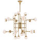 Fleming LED 45.75 inch Aged Brass Chandelier Ceiling Light