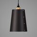 Hooked 1.0 LED 8.27 inch Graphite / Brass Pendant Ceiling Light