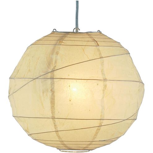 Orb 1 Light 24 inch Natural Large Pendant Ceiling Light