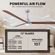 Atlas Alessandra - LK 72 inch Brushed Nickel with Walnut Tone Blades Ceiling Fan