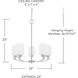 Dixon 5 Light 23 inch Brushed Nickel Chandelier Ceiling Light