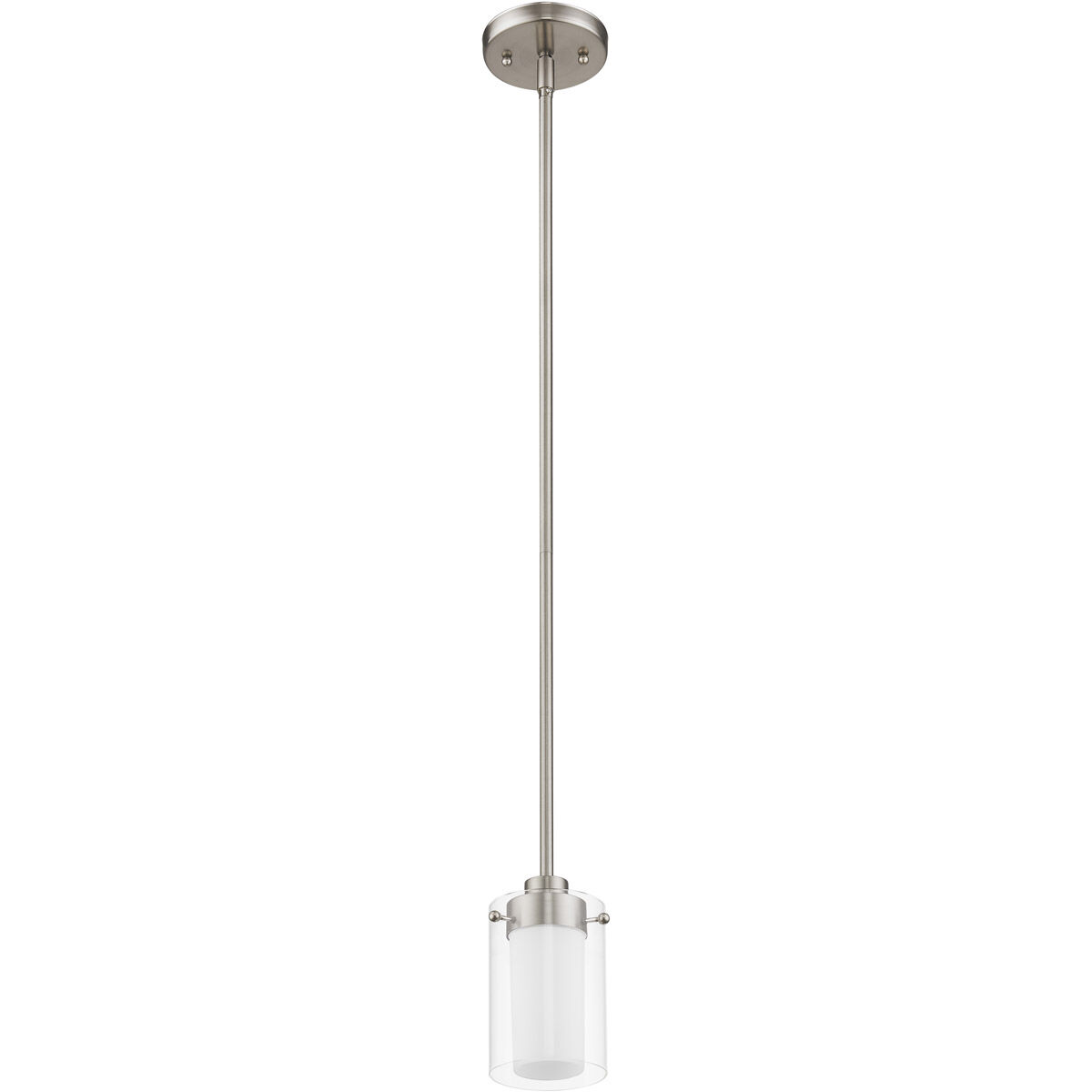 Manhattan 1 Light 5 inch Brushed Nickel Mini Pendant Ceiling Light
