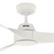 Mosley 52 inch Matte White with Fresh White Blades Outdoor Ceiling Fan