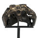 Brass Alligator On Stand Antique Brass with Matte Black Decor Accessory, Medium