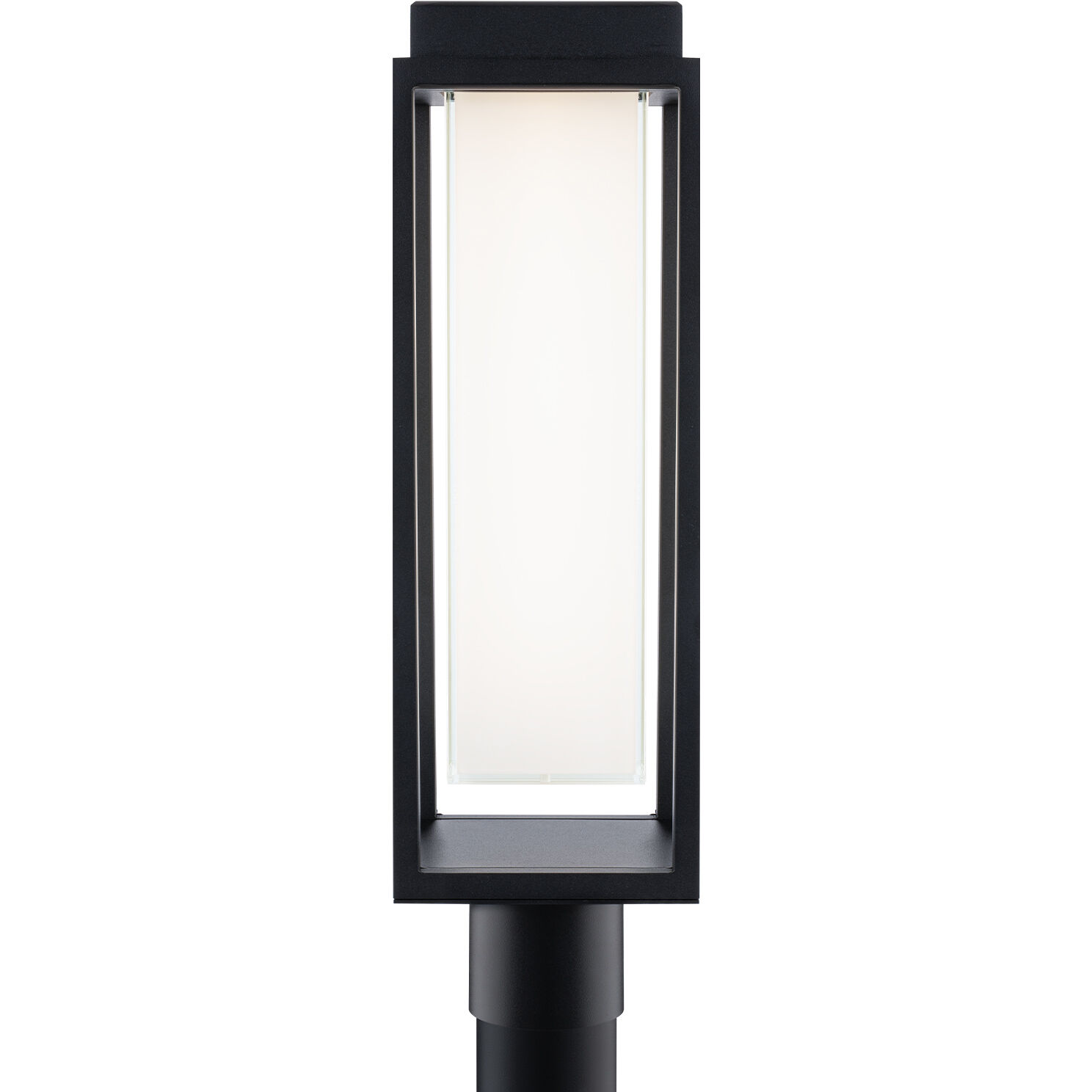 Framed LED 20 inch Black Outdoor Post Lighting