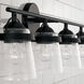 Madison 4 Light 33 inch Matte Black Vanity Light Wall Light