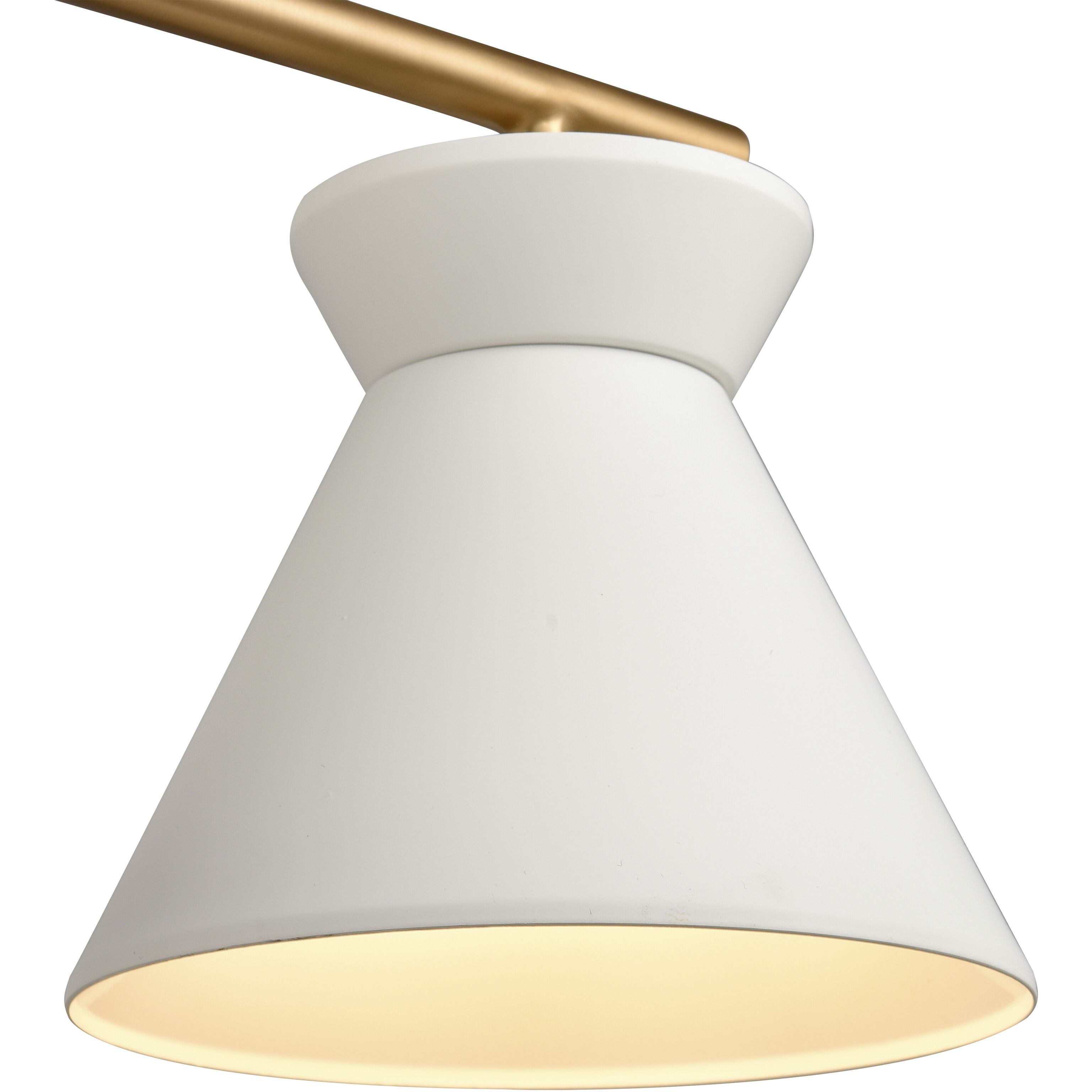 Forme 3 Light 25 inch White with Brushed Gold Vanity Light Wall Light