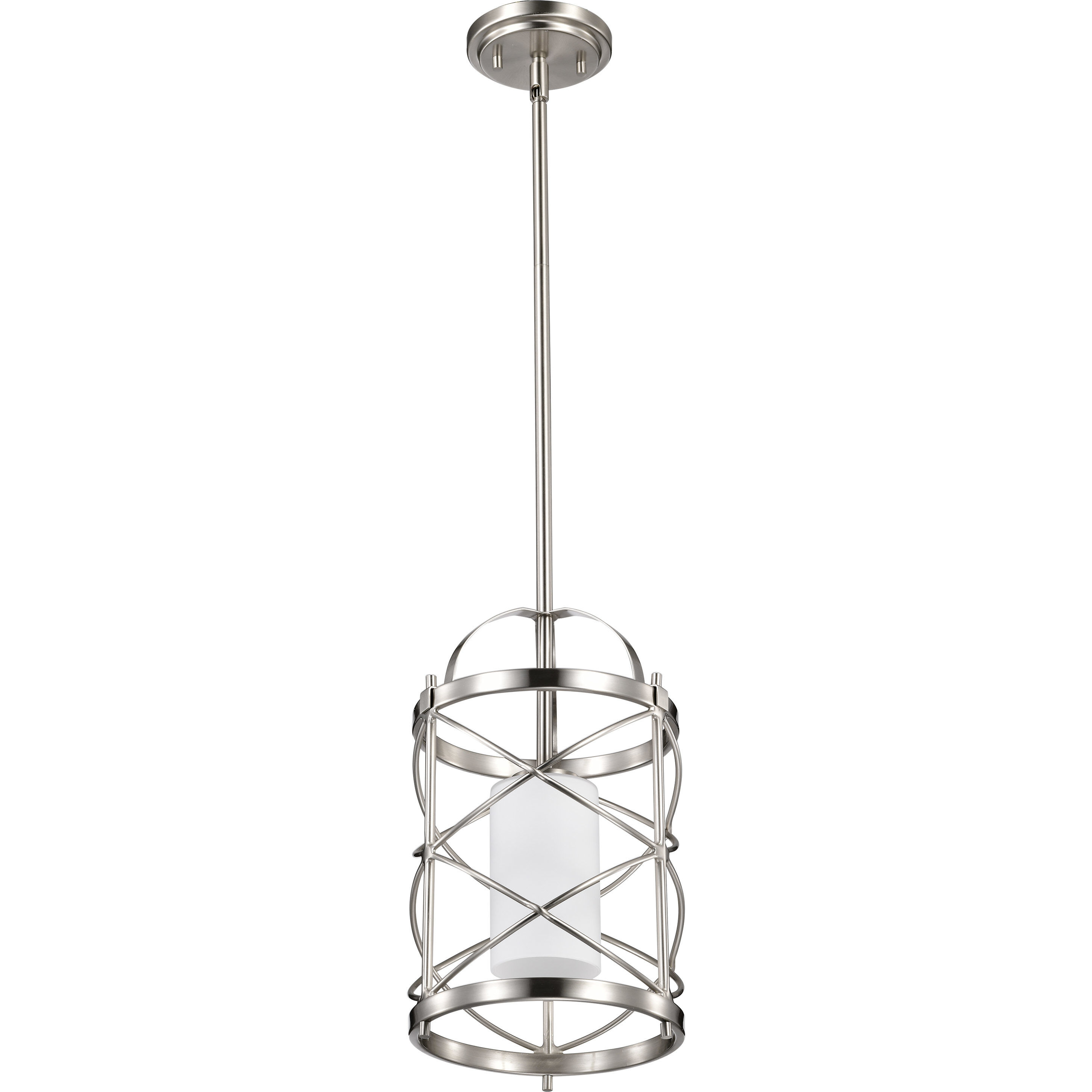 Ginger 1 Light 8 inch Brushed Nickel Mini Pendant Ceiling Light