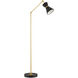 Avignon 62 inch 7 watt Polished Brass/Oil Rubbed Bronze/Black Floor Lamp Portable Light, Suzanne Duin Collection