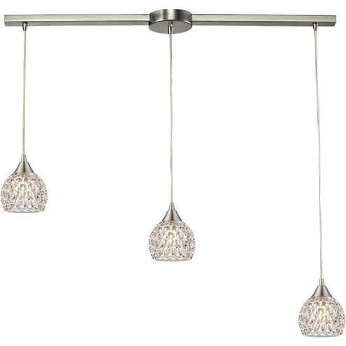 Kersey LED 36 inch Satin Nickel Multi Pendant Ceiling Light, Configurable