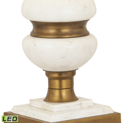 Packer 30 inch 150.00 watt White with Brass Table Lamp Portable Light