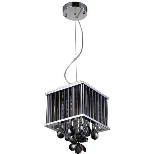 Easton 4 Light 8 inch Chrome with Smoke Crystal Mini Pendant Ceiling Light