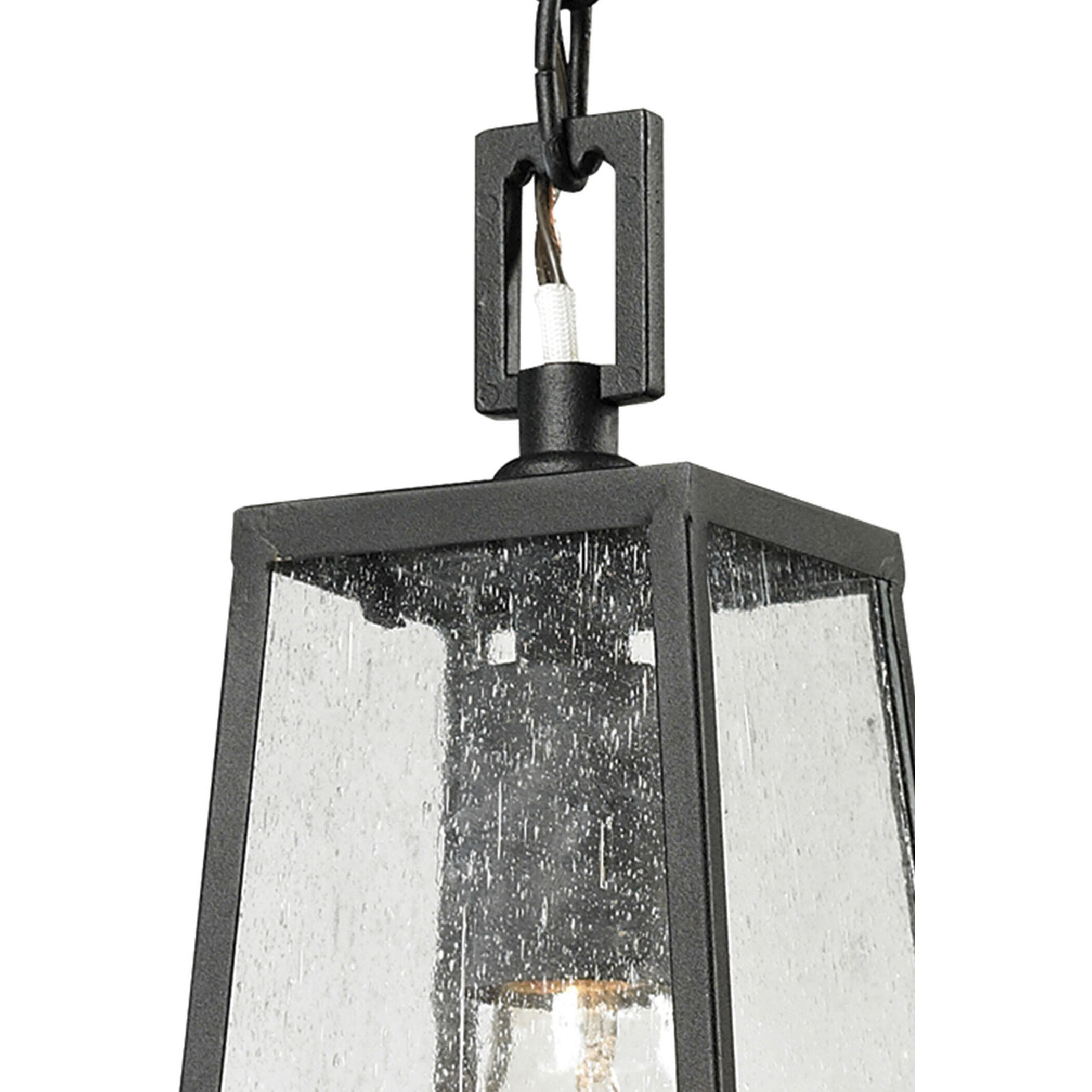 Meditterano 1 Light 5 inch Matte Black Outdoor Pendant