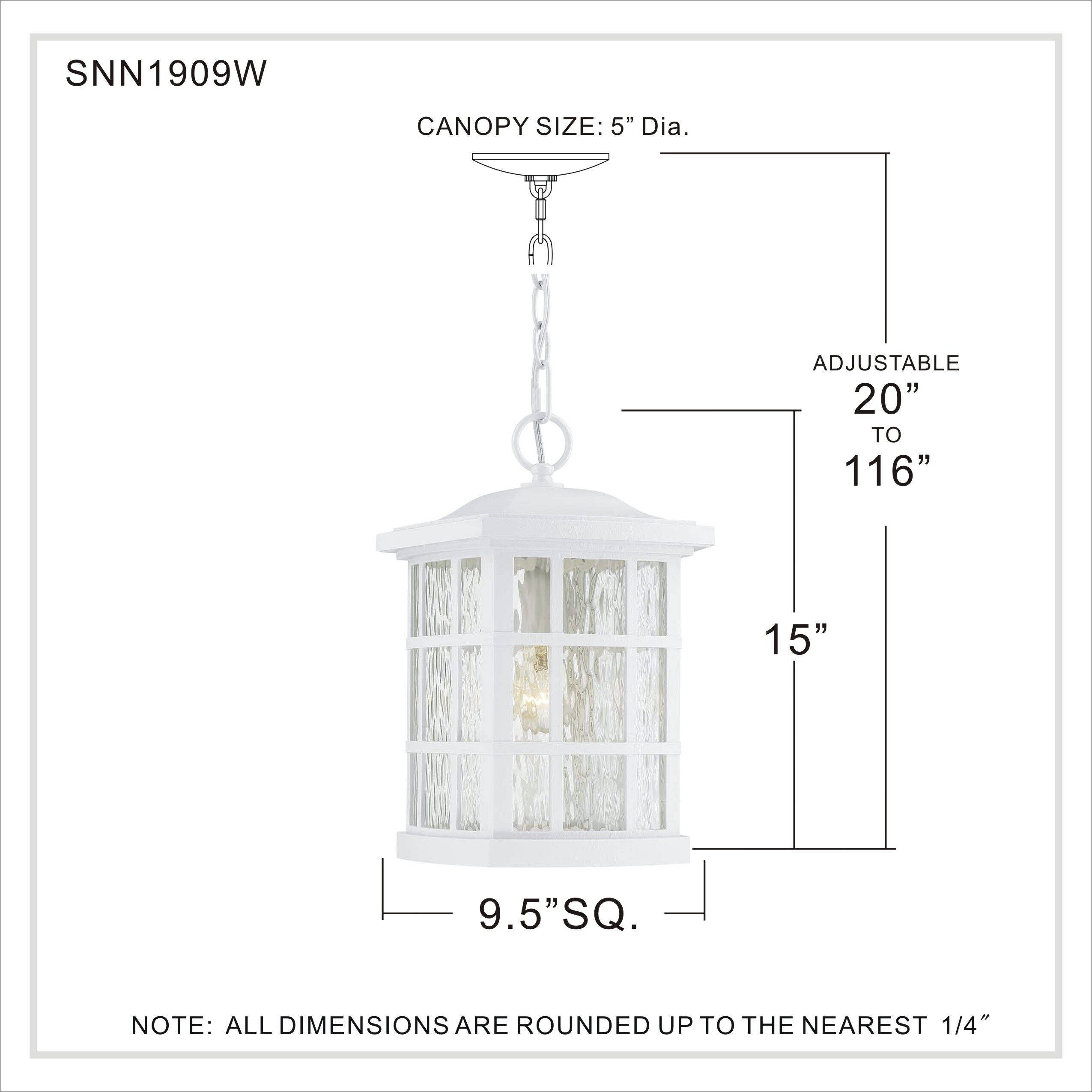 Stonington 1 Light 9.5 inch Matte White Hanging Lantern Ceiling Light