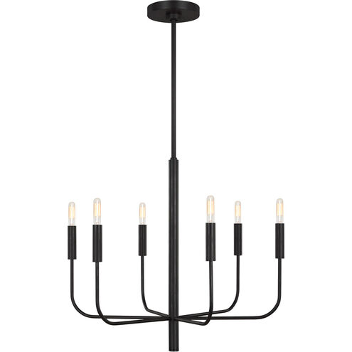ED Ellen DeGeneres Brianna 6 Light 24 inch Aged Iron Chandelier Ceiling Light