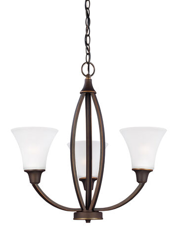 Metcalf 3 Light 22 inch Autumn Bronze Chandelier Ceiling Light