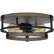 Clarita 2 Light 13 inch Drifted Wood and Black Semi Flush Mount Ceiling Light