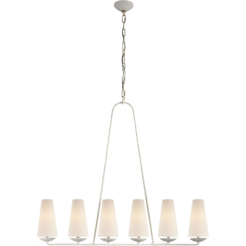 AERIN Fontaine 6 Light 45.25 inch Plaster Linear Chandelier Ceiling Light