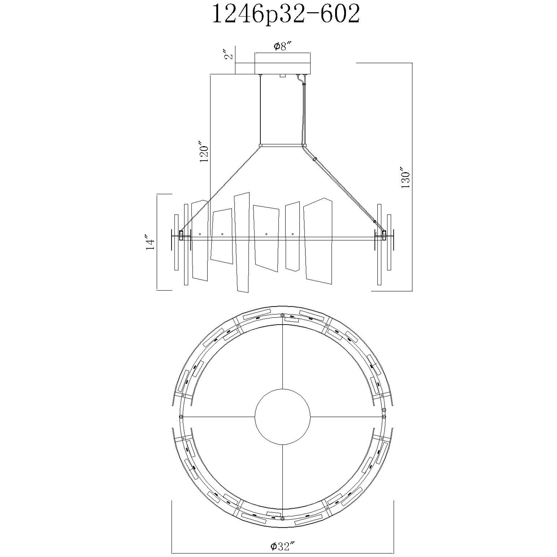 Guadiana LED 32 inch Satin Gold Chandelier Ceiling Light