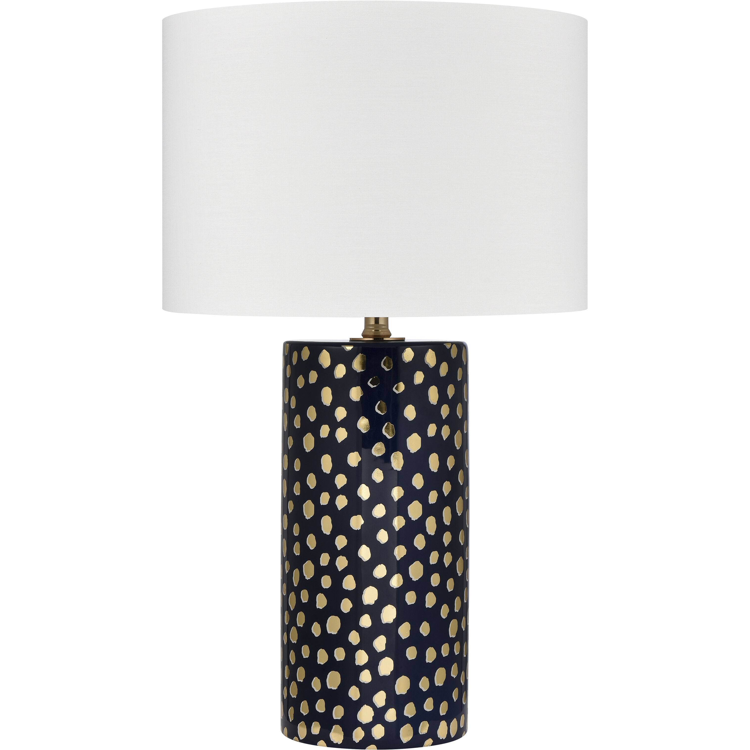 Signe 26 inch 150 watt Navy with Gold Table Lamp Portable Light