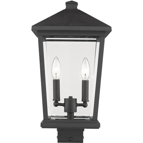 Beacon 2 Light 19.5 inch Black Outdoor Post Mount Fixture in 8
