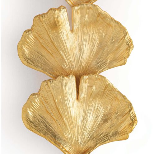 Ginkgo 2 Light 9 inch Gold Wall Sconce Wall Light, Large