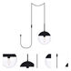 Eclipse 1 Light 10 inch Black and Clear Pendant Ceiling Light