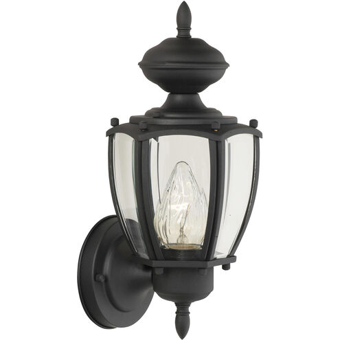 Park Avenue 1 Light 12 inch Black Outdoor Wall Sconce