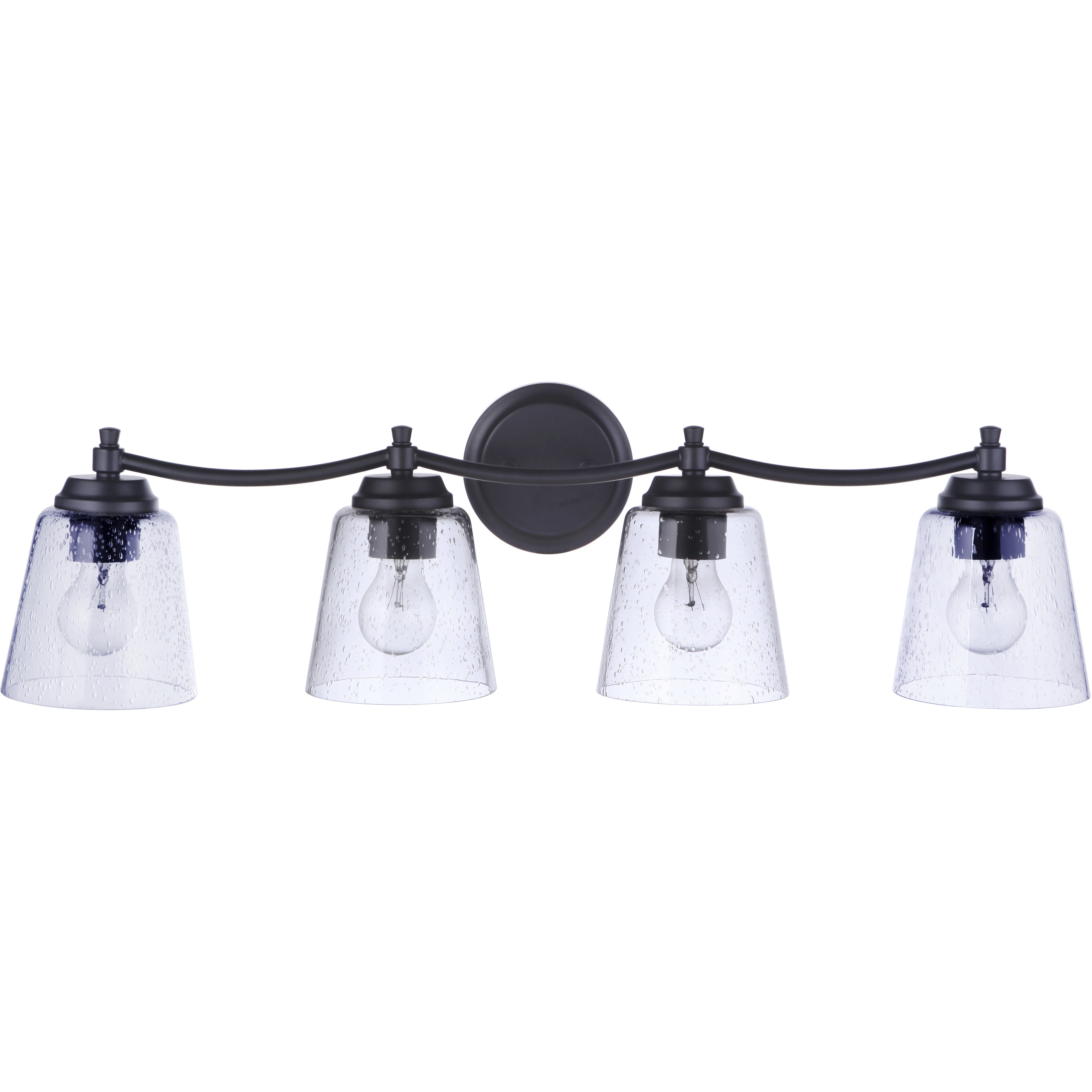 Tyler 4 Light 31 inch Flat Black Vanity Light Wall Light