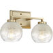 Elliott 2 Light 15.25 inch Brushed Champagne Bronze Vanity Light Wall Light in Alabaster