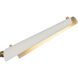 Osorio LED 4.63 inch Matte White and Vintage Brass Bath Vanity Light Wall Light