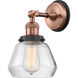 Franklin Restoration Fulton 1 Light 7 inch Antique Copper Sconce Wall Light in Clear Glass