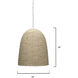 Waterfront 1 Light 19 inch Natural Pendant Ceiling Light