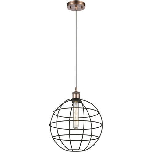 Lake Placid 1 Light 12 inch Antique Copper Pendant Ceiling Light