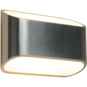 Eclipse 1 LED 7 inch Brushed Chrome Outer with White Inner ADA Wall Sconce Wall Light in Brushed Aluminum/White