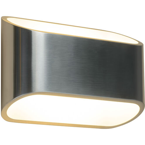 Eclipse 1 Wall Sconce Wall Light in Brushed Aluminum/White