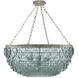 Quorum 8 Light 32.5 inch Silver Leaf Chandelier Ceiling Light, Small
