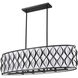 Harden 10 Light 43 inch Matte Black Linear Chandelier Ceiling Light