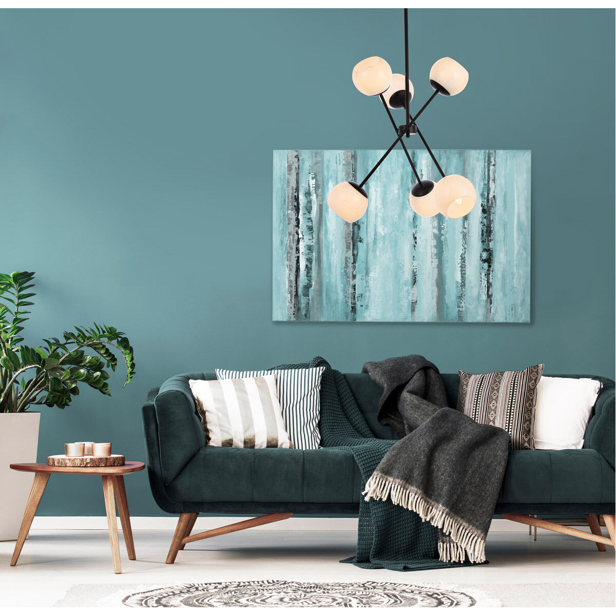 Axl 6 Light 24 inch Black Pendant Ceiling Light