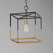 SoHo 1 Light 12 inch Black and Weathered Brass Entry Foyer Pendant Ceiling Light