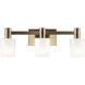 Adani 3 Light 24 inch Champagne Bronze Bath Bracket Wall Light, 3 Arm