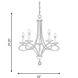Modern 5 Light 26 inch Brushed Nickel Chandelier Ceiling Light