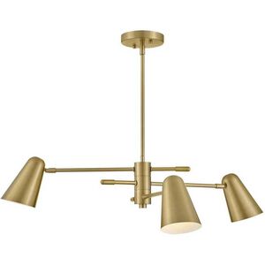 Birdie LED 30 inch Lacquered Brass Chandelier Ceiling Light