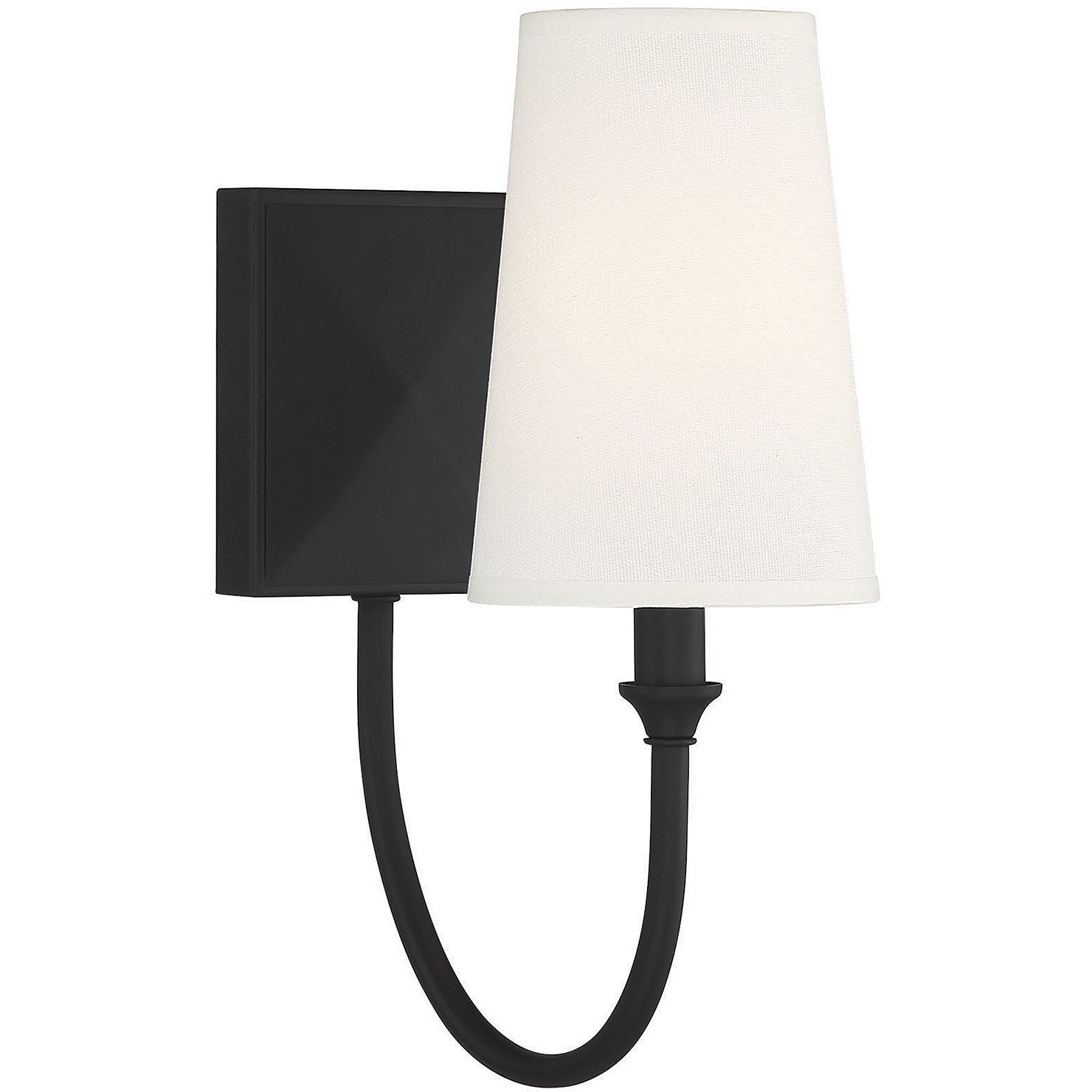 Cameron 1 Light 5 inch Matte Black Wall Sconce Wall Light, Essentials