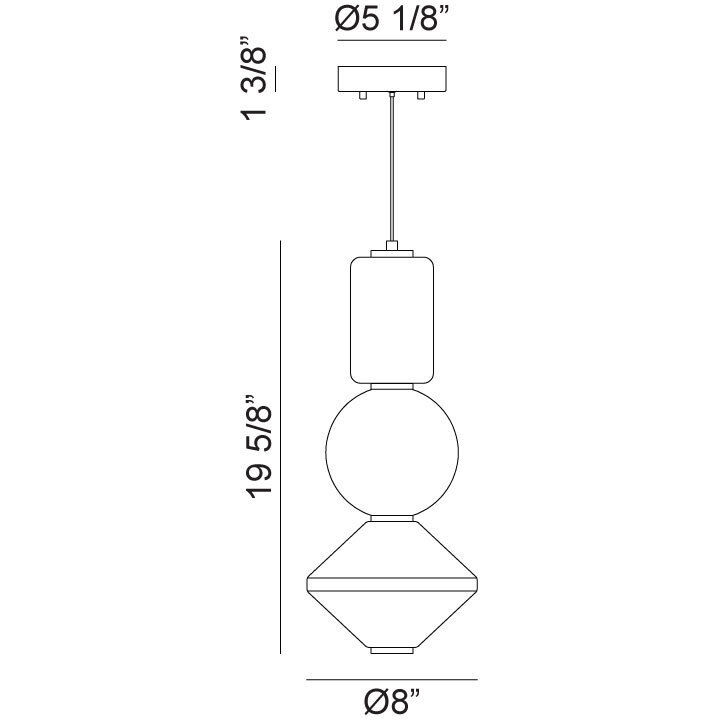 Dango LED 12 inch Oxidized Rose Pendant Ceiling Light